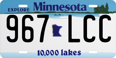 MN license plate 967LCC