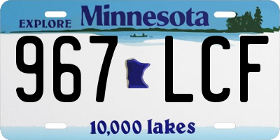 MN license plate 967LCF