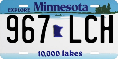 MN license plate 967LCH