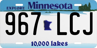 MN license plate 967LCJ