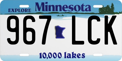 MN license plate 967LCK