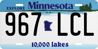 MN license plate 967LCL