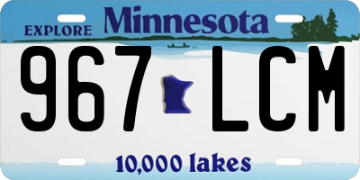 MN license plate 967LCM
