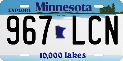 MN license plate 967LCN