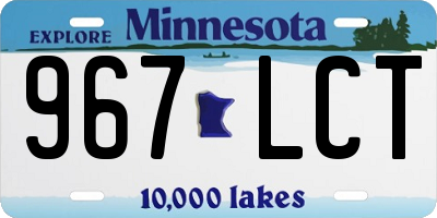 MN license plate 967LCT