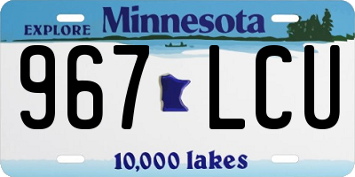 MN license plate 967LCU