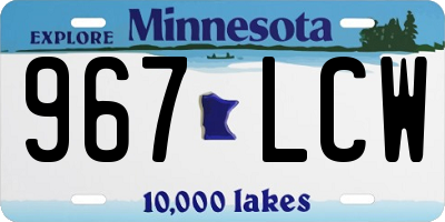 MN license plate 967LCW