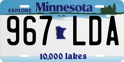 MN license plate 967LDA