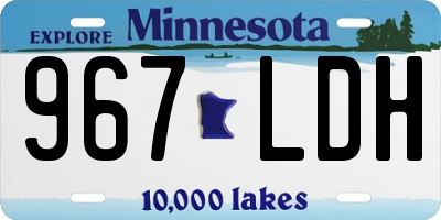 MN license plate 967LDH