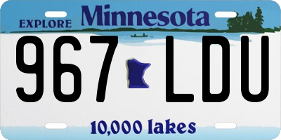 MN license plate 967LDU