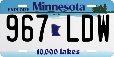 MN license plate 967LDW