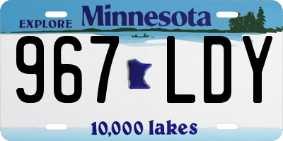 MN license plate 967LDY
