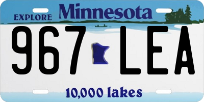 MN license plate 967LEA