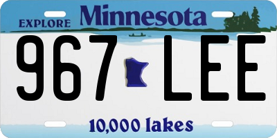 MN license plate 967LEE