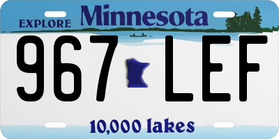 MN license plate 967LEF