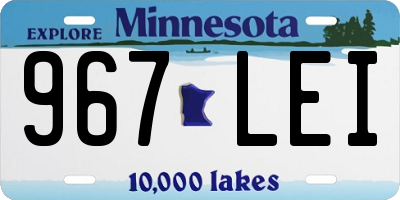 MN license plate 967LEI