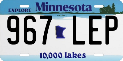 MN license plate 967LEP