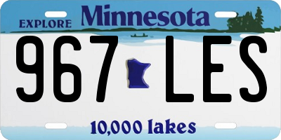 MN license plate 967LES