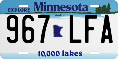 MN license plate 967LFA