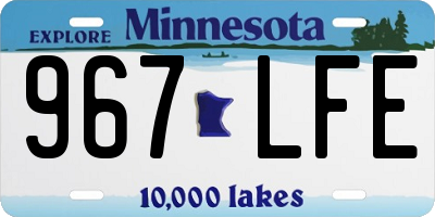 MN license plate 967LFE