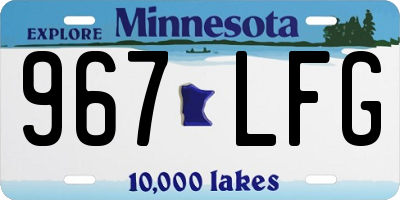 MN license plate 967LFG