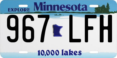 MN license plate 967LFH