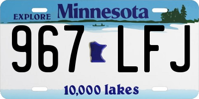 MN license plate 967LFJ