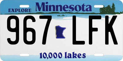 MN license plate 967LFK