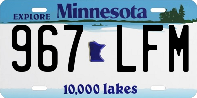 MN license plate 967LFM