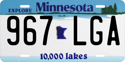 MN license plate 967LGA