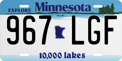 MN license plate 967LGF