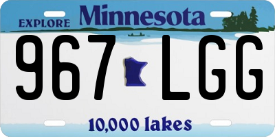 MN license plate 967LGG
