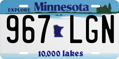 MN license plate 967LGN