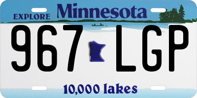 MN license plate 967LGP