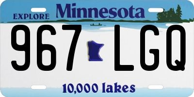MN license plate 967LGQ