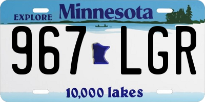 MN license plate 967LGR