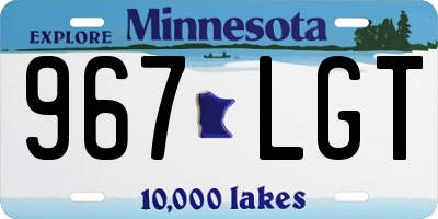 MN license plate 967LGT