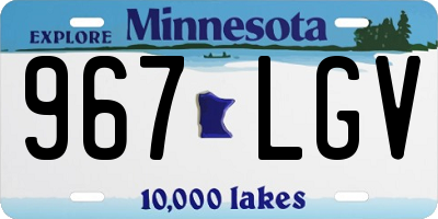 MN license plate 967LGV
