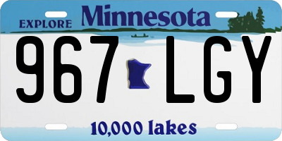 MN license plate 967LGY