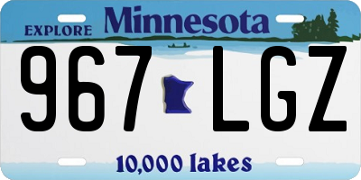 MN license plate 967LGZ