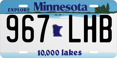 MN license plate 967LHB