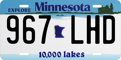 MN license plate 967LHD