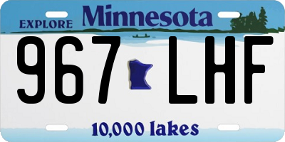 MN license plate 967LHF