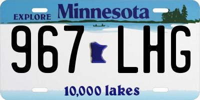 MN license plate 967LHG