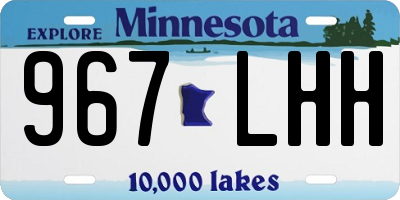 MN license plate 967LHH