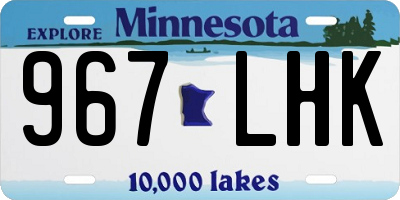 MN license plate 967LHK