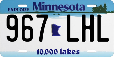 MN license plate 967LHL