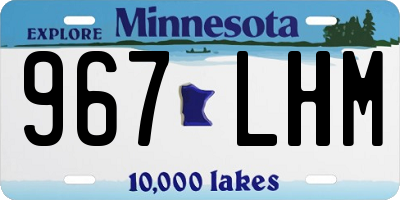 MN license plate 967LHM