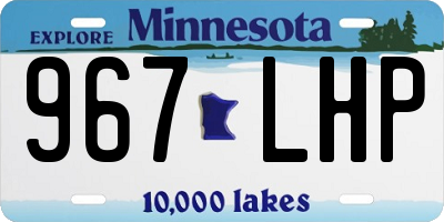 MN license plate 967LHP