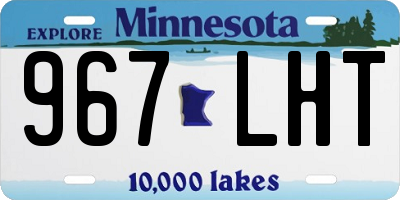 MN license plate 967LHT
